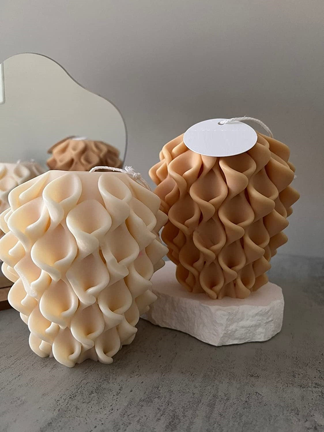 Sculptural Pinecone Candle in Multiple Colors
