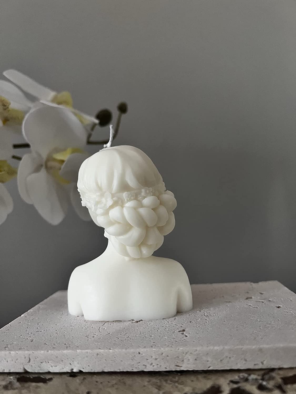 Pretty Flower Lady Statue Candle in Multiple Colors II