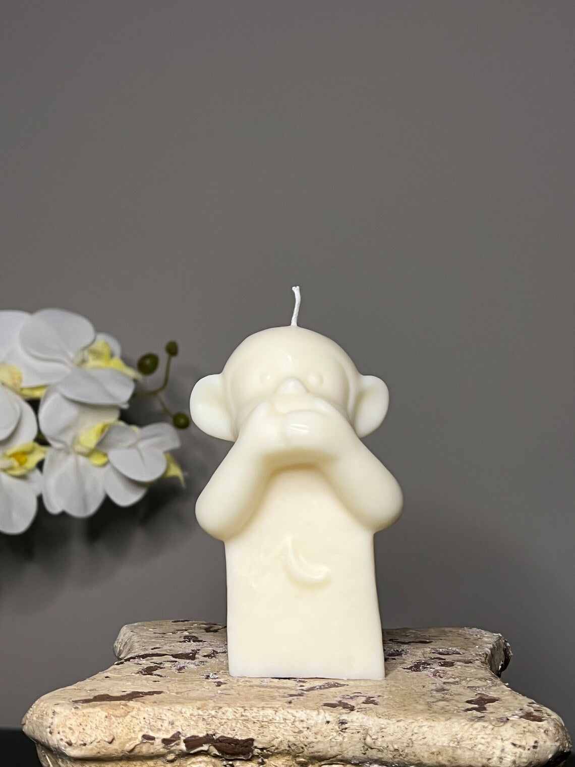 Set of Three Monkeys Candles in Multiple Colors