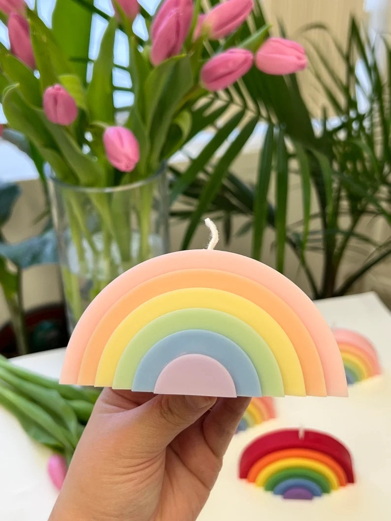 Pastel Rainbow Arch Candle