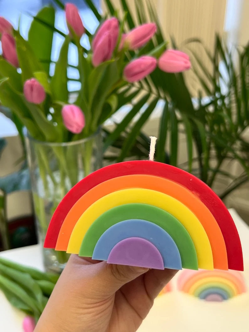 Pastel Rainbow Arch Candle
