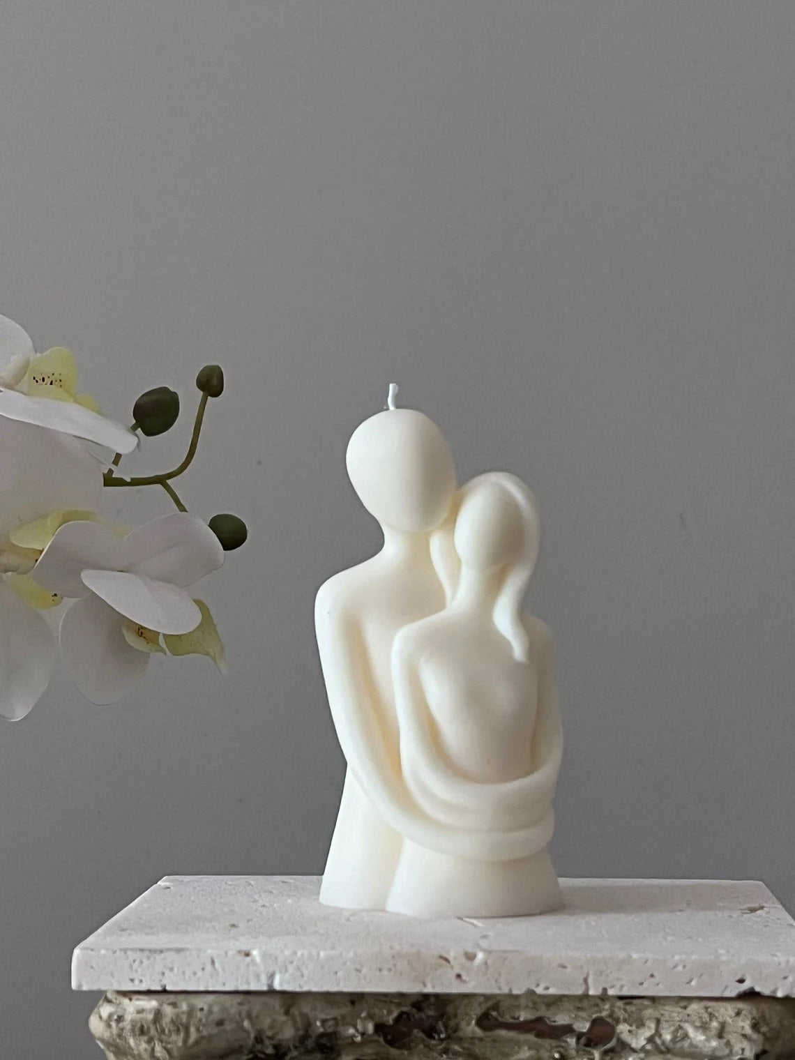 Loving Couple Statue Candle in Multiple Colors