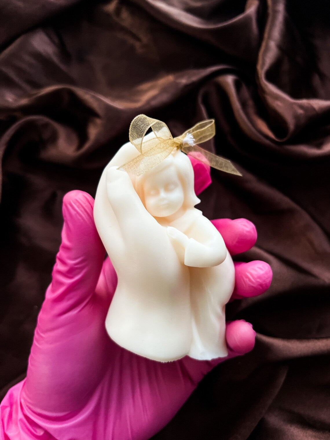 Mothers' Hand and Child Candle in Multiple Colors
