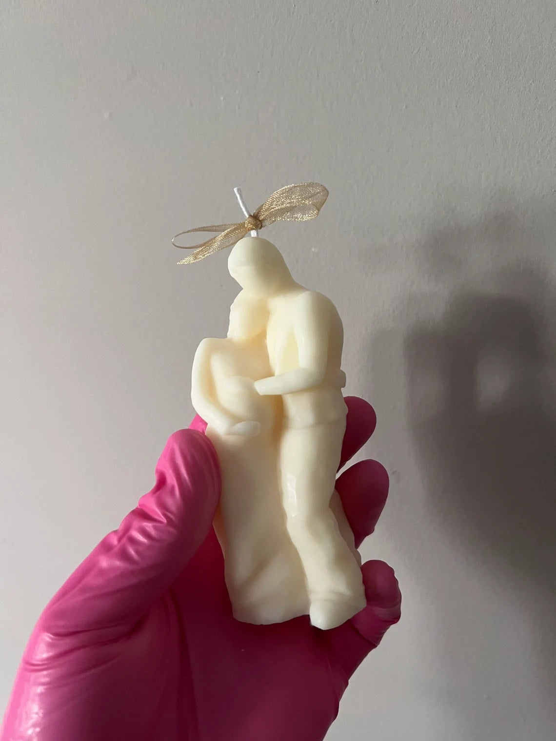 Pregnant Couple in Love Candle in Multiple Colors