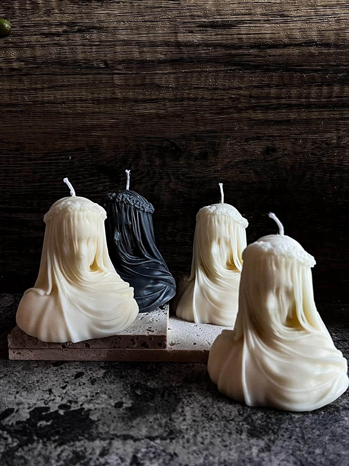 Small Veiled Lady Candle In Multiple Colors