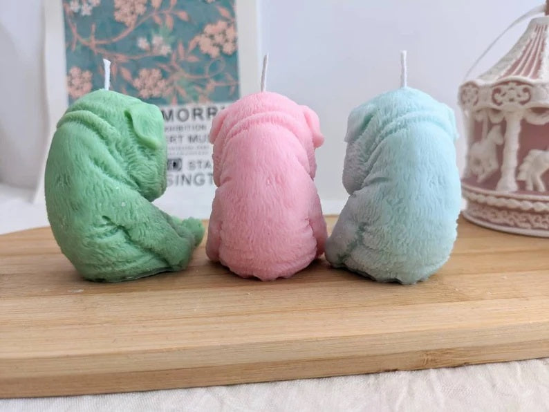 Mini Frenchie Candles Set of 3