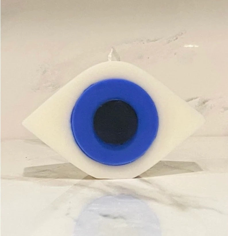 Set of 2 Protective Evil Eye Candle in Ivory