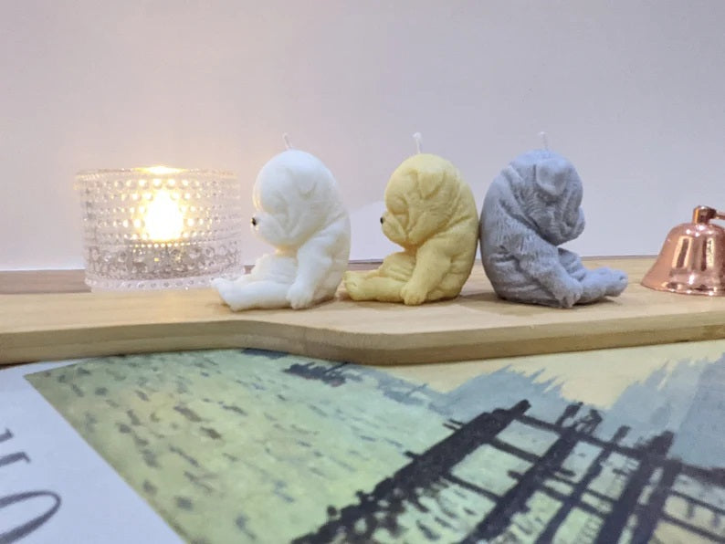Mini Frenchie Candles Set of 3