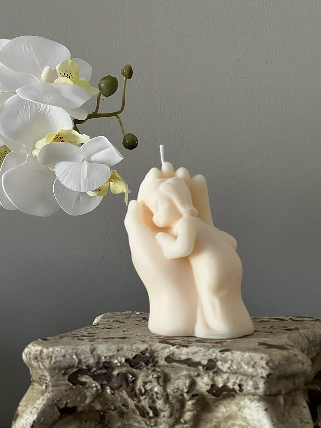 Mothers' Hand and Child Candle in Multiple Colors