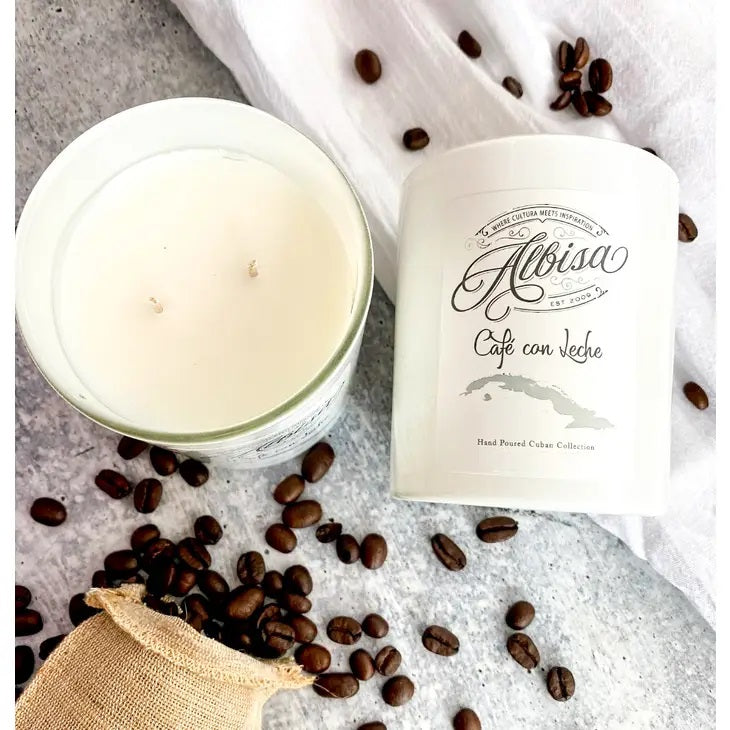 Glass Jar Candle Cafe Con Leche