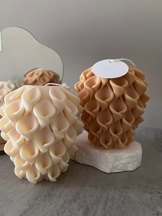 Sculptural Pinecone Candle in Multiple Colors