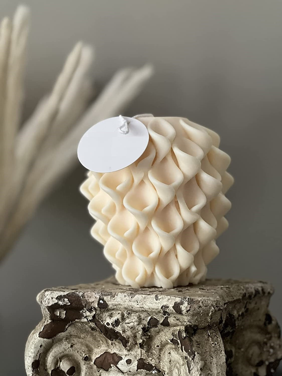 Sculptural Pinecone Candle in Multiple Colors