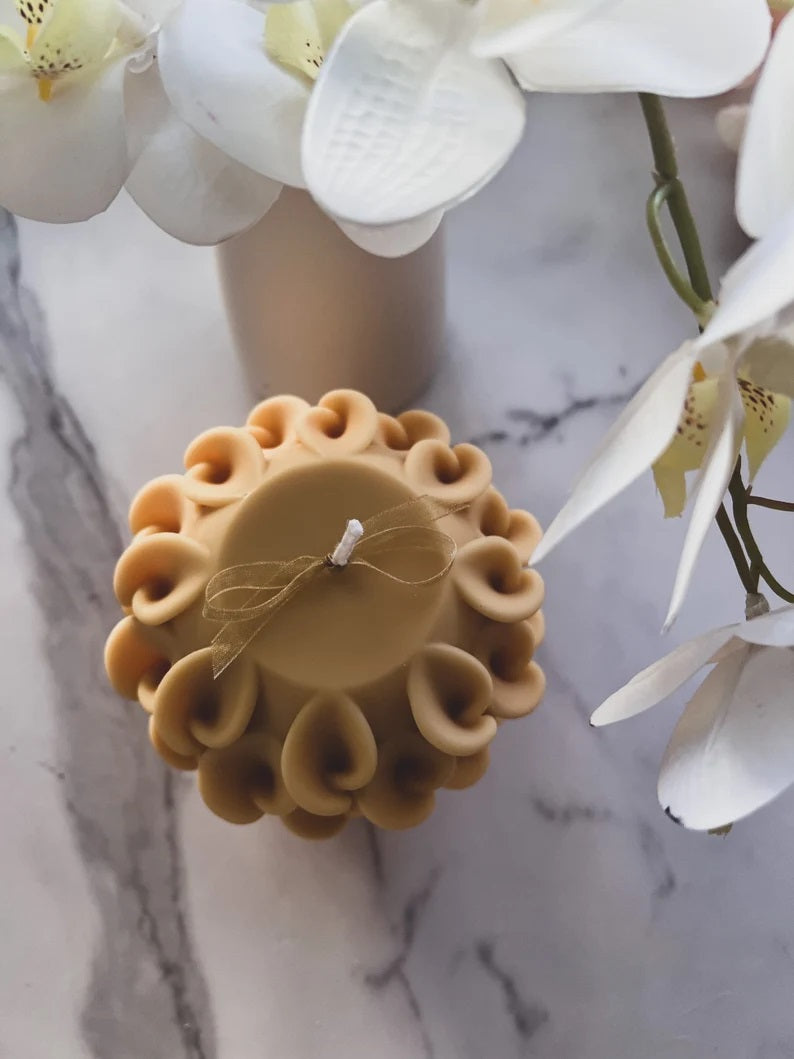 Sculptural Pinecone Candle in Multiple Colors