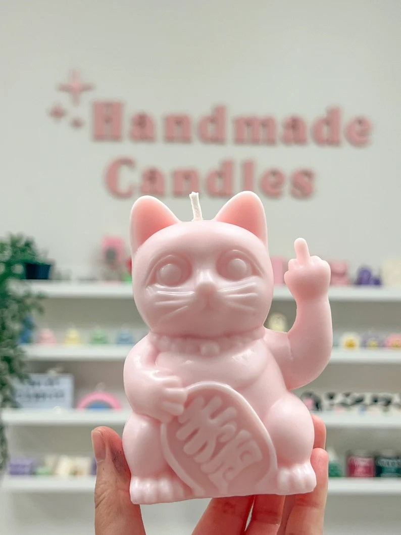 Good Luck Cat Candle