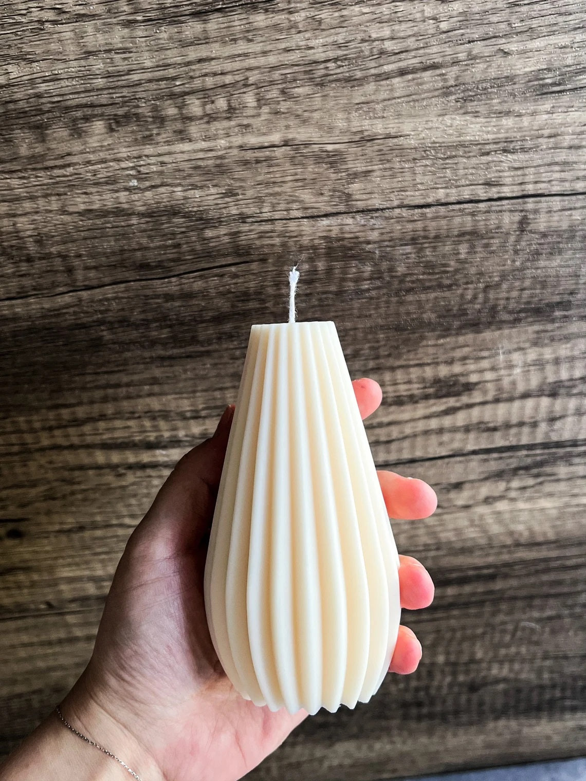 Geo Modern Pear Drop Candle in Multiple Colors