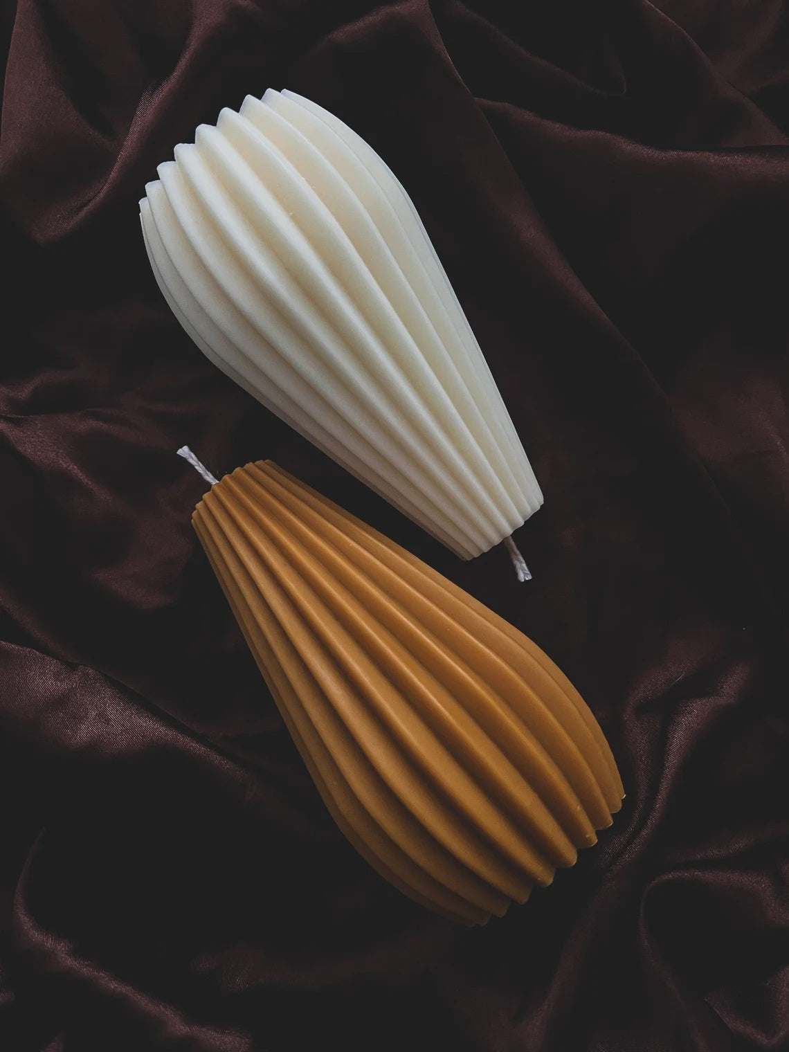 Geo Modern Pear Drop Candle in Multiple Colors