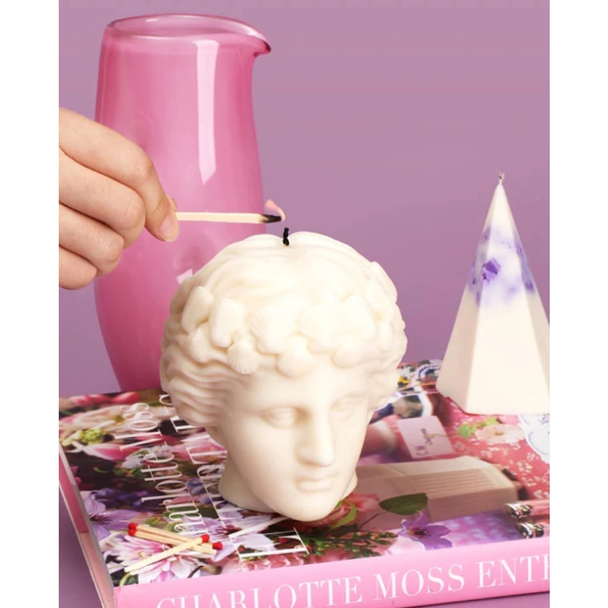 Greek Head Candle
