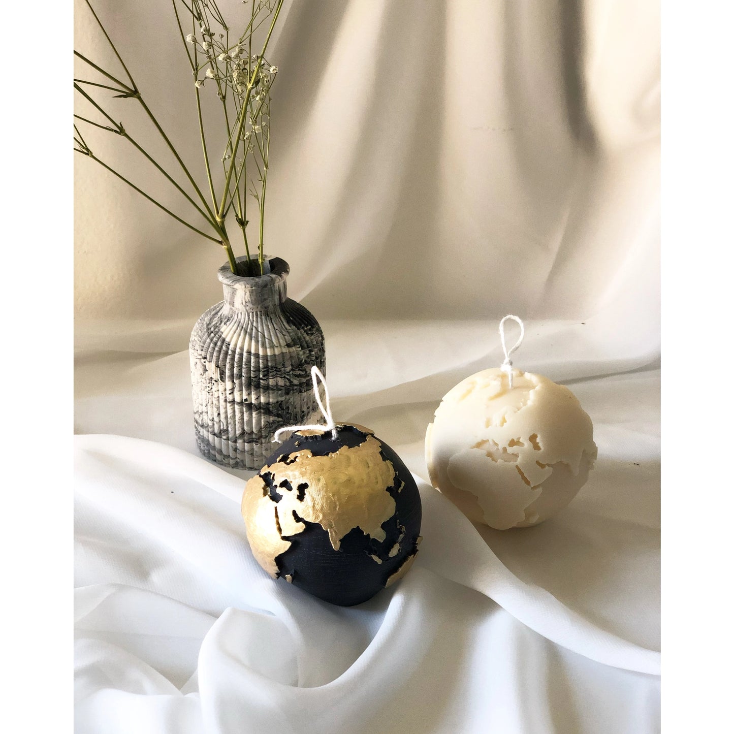 Globe Candle in Ivory