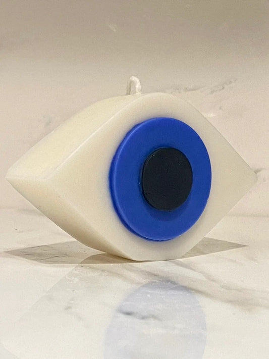 Set of 2 Protective Evil Eye Candle in Ivory