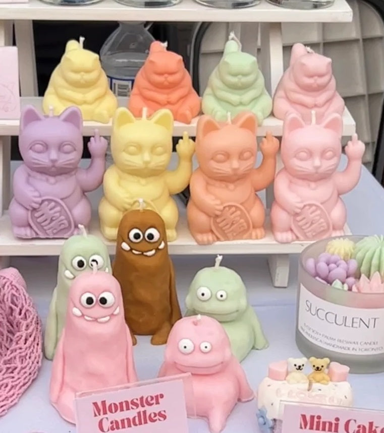 Good Luck Cat Candle