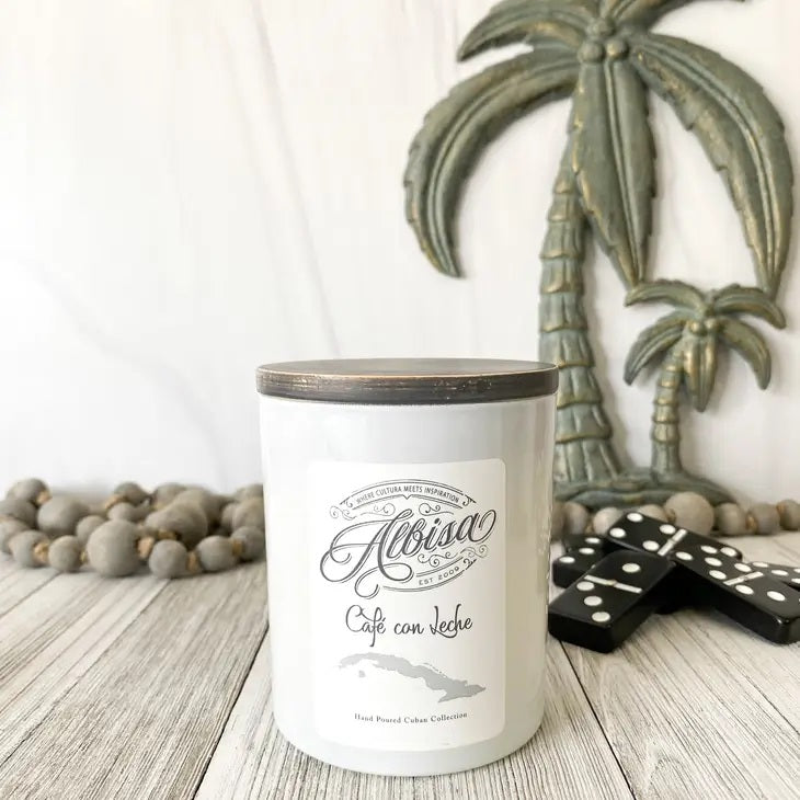 Glass Jar Candle Cafe Con Leche