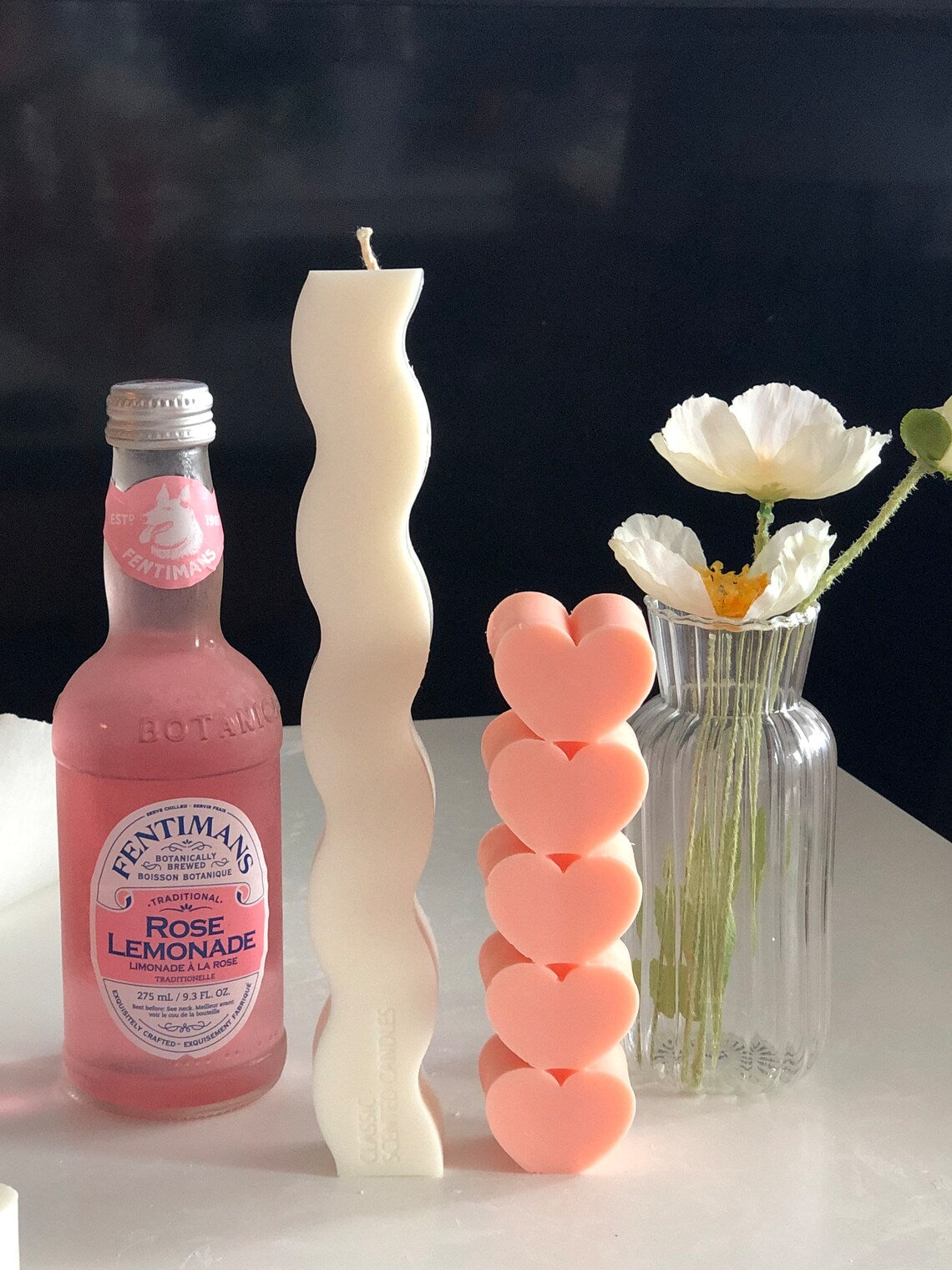 Heart Shaped Candles in Pastel