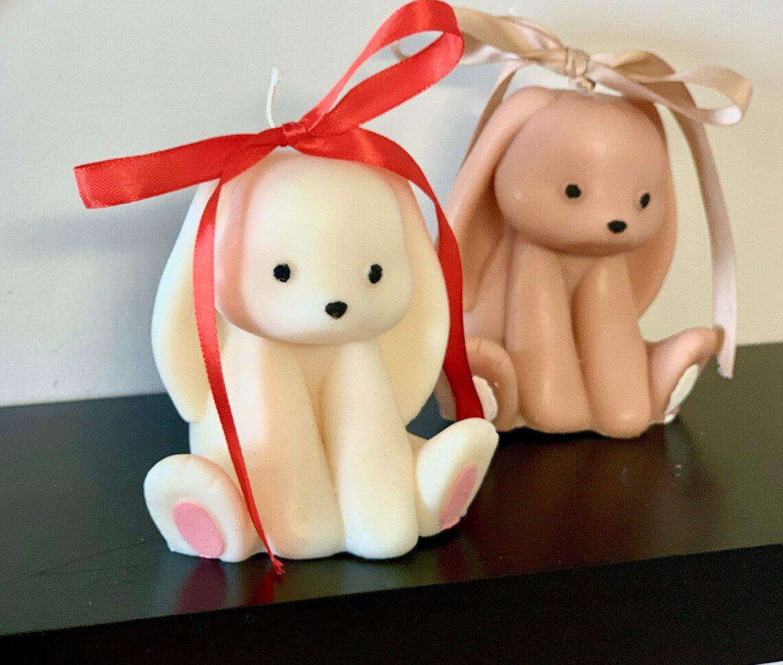 Cute Little Bunny Pet Candle in Multiple Colors