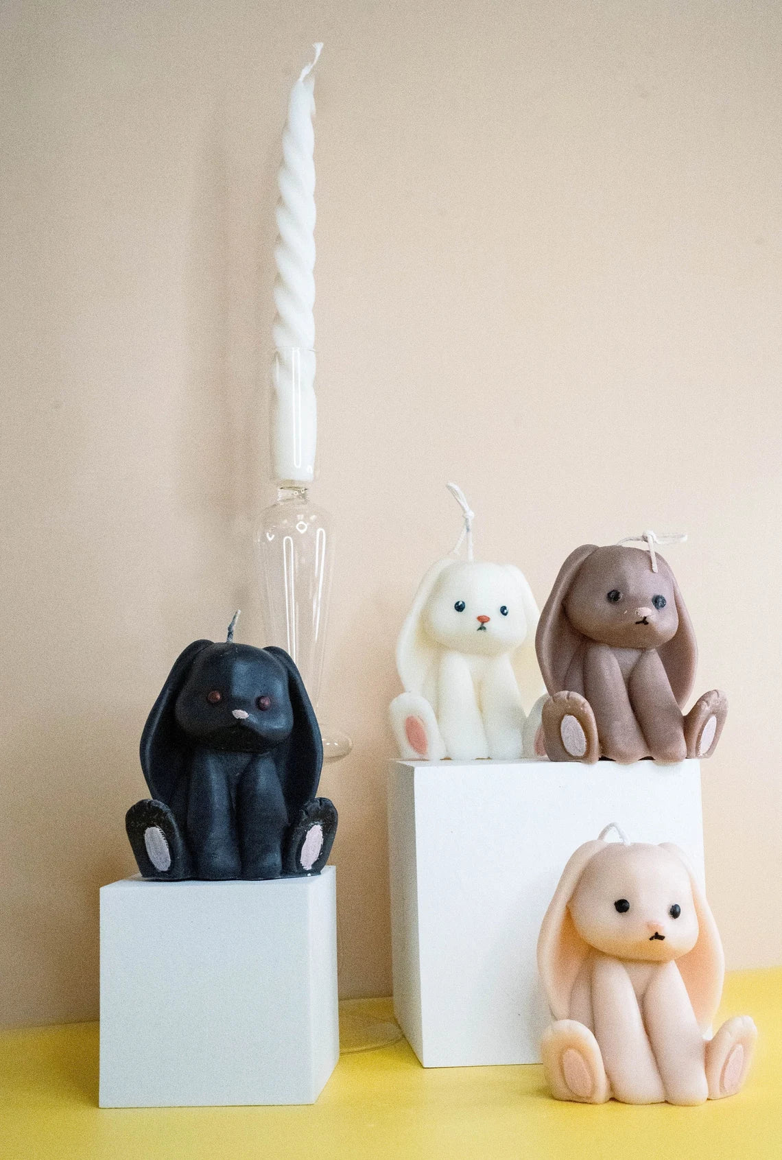 Cute Little Bunny Pet Candle in Multiple Colors