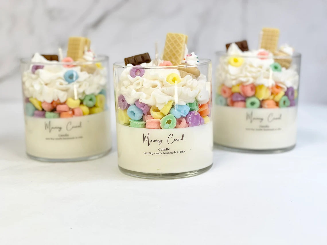 Cereal Breakfast Glass Jar Candle
