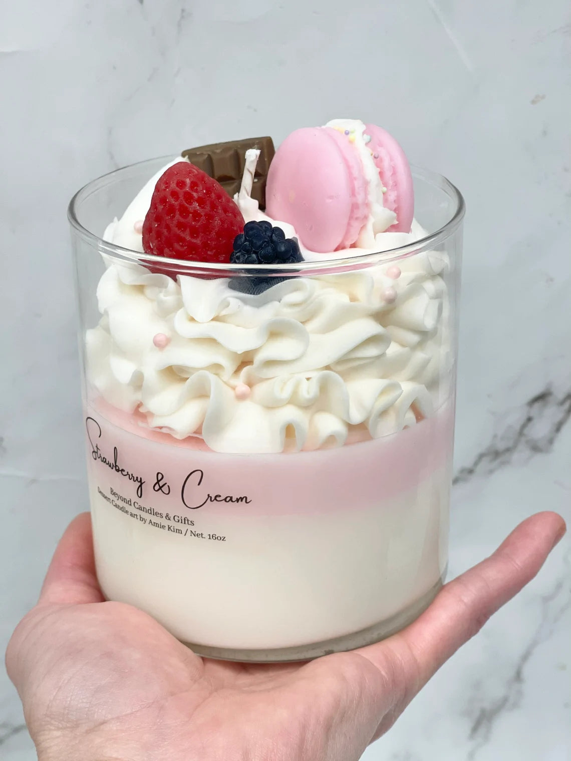 Sweet Cream Desert Glass Jar Candle