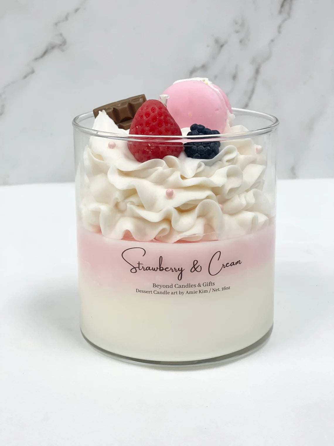 Sweet Cream Desert Glass Jar Candle