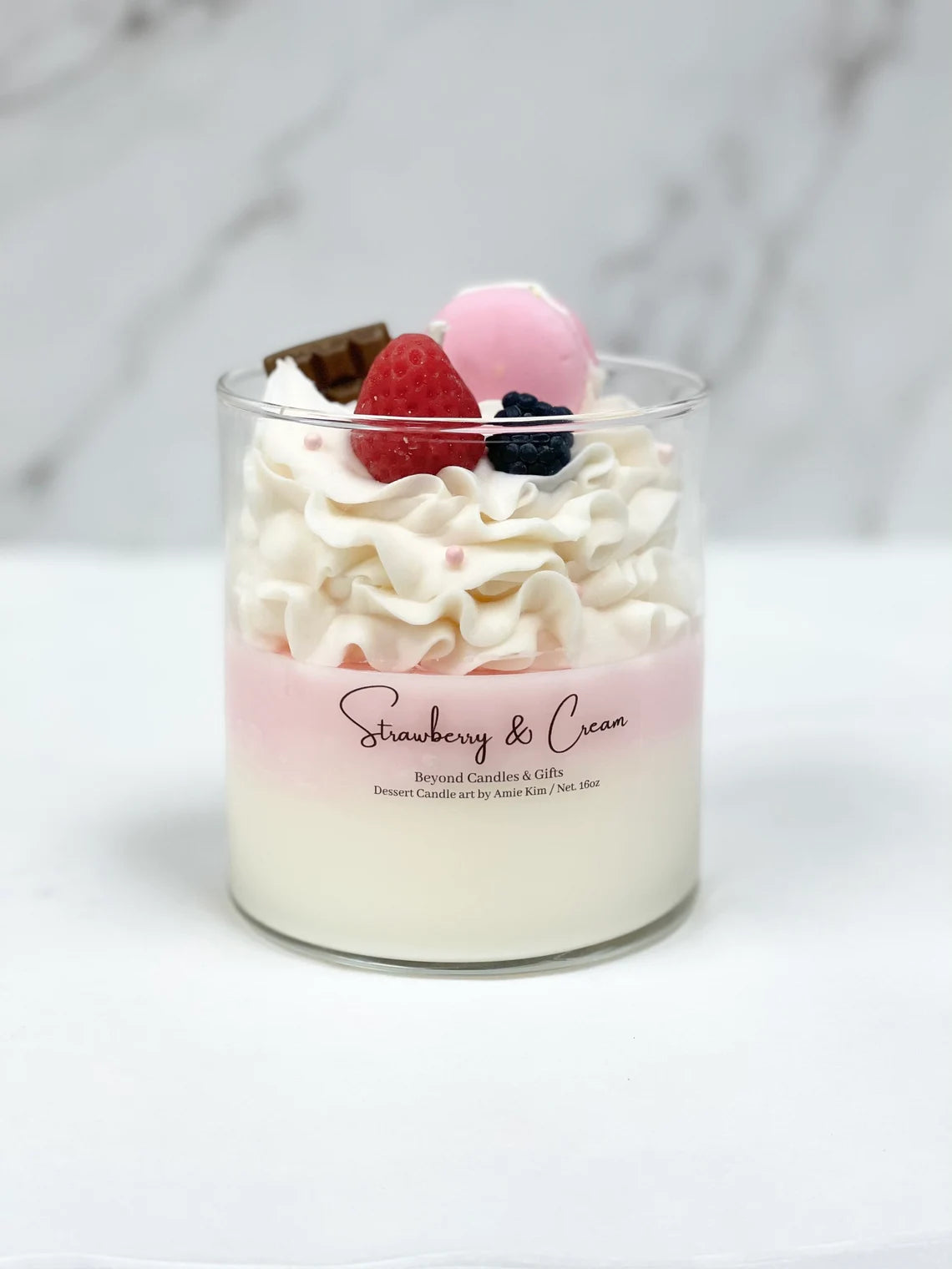 Sweet Cream Desert Glass Jar Candle