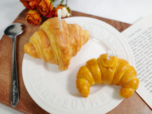 Set of Two Croissants Candles